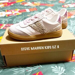 Steve Madden Glitter Kids Slip On Sneakers SZ 8 EUC